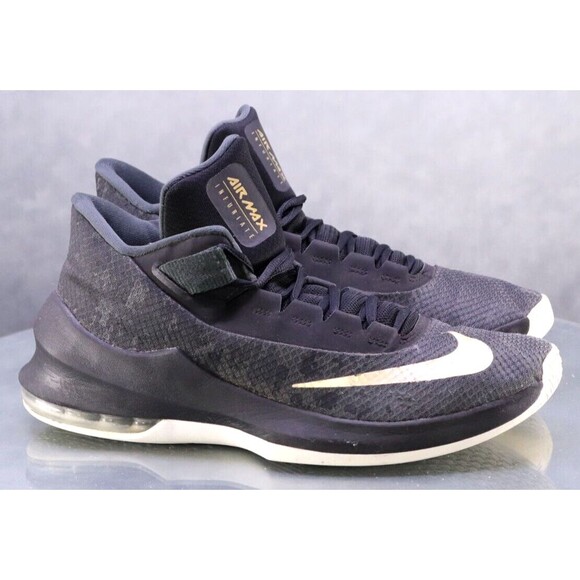 Nike Air Max Infuriate 2 Men\'s Basketball Shoes Size 9.5 Black Gold AA7066-002 main image 8